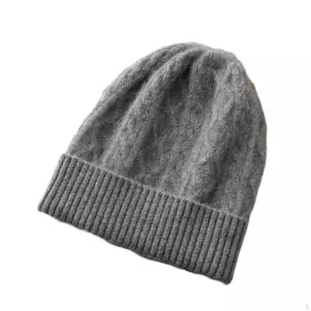 Вязаная шапка-бини эластичная толстая накидка на голову для осени и зимы для мужчин и женщин вязаная шапка