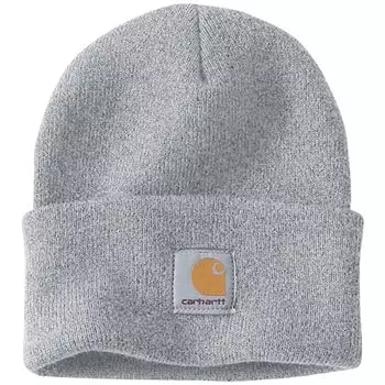 Вязаная шапка-бини с простым логотипом, защита от холода A18 [Carhartt] Heather_Grey ONE_SIZE [Товар]