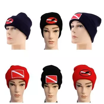 Вязаная шапка для взрослых для подводного плавания, каяка, рафтинга, каноэ, плавания с маской и трубкой Black 2