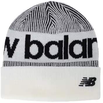 Вязаная шапка-гольф унисекс [New Balance] (Логотип бренда) / / 012-4287019 030_Белый