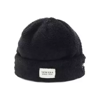 Вязаная шапка манжета трикотажная норковая флисовая горжетка черная БЕСПЛАТНО BC ВЯЗКА НОРК ФЛИС PTCH BLK PEB [New Era]