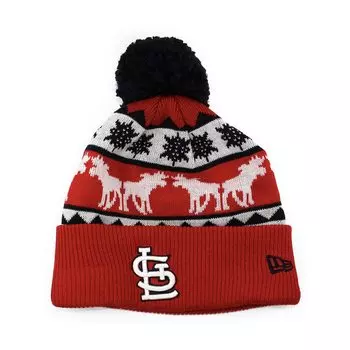 Вязаная шапка MOOSER KNIT Вязаная шапка NBA NFL NHL MLB Snowflake Louis Cardinals [New Era] [ШАПОЧКА] (улица. (красный)) [Элемент]