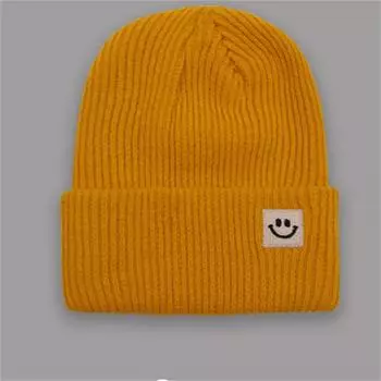 Вязаная шапка мужская эластичная повязка на голову с вышивкой зимняя шапка шерстяные шапки с загнутыми краями женские One Size