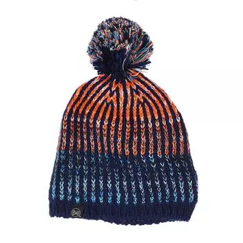 Вязаная шапка на подкладке внутри 122700 унисекс. TU синий