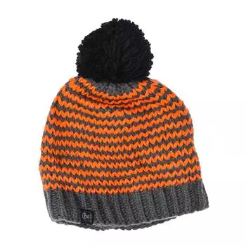 Вязаная шапка на подкладке внутри 123000 унисекс. TU серый