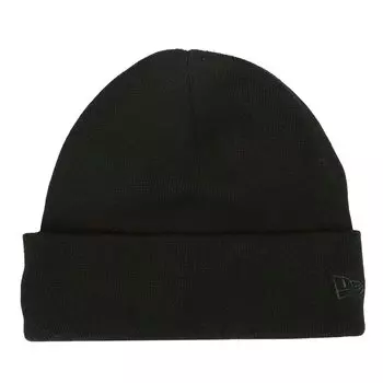 Вязаная шапка New Era из переработанного полиэстера, вязаная шапка, простая шапка, шапка с логотипом One Point, черная, свободного размера, мужская, женская [Товар]