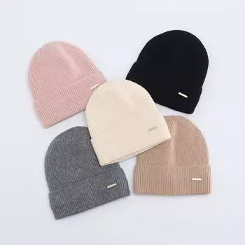 Вязаная шапка осень-зима женская мужская теплая модная универсальная шерстяная шапка универсальная однотонная шапка повседневная защитная шапка с буквами для защиты ушей холодная шапка One Size хаки