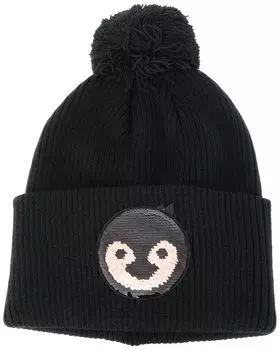 Вязаная шапка с конфетами Милая вязаная шапка для холодной погоды Гольф MGCUJC05EC BK00 [Munsingwear] Женская (черный)