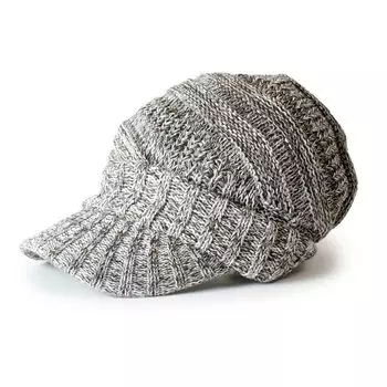 Вязаная шапка с вязкой большой размер 58см маленькое лицо унисекс [Анаграмма] поля, кепка, шапка, осень/зима, шляпа, 65см, эффект, мужская, женская,