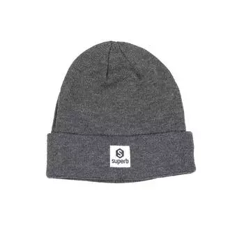 Вязаная шапка с вышитым логотипом SGO002 для мужчин и женщин TU серый