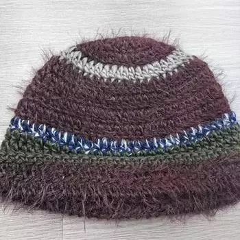 Вязаная шапка женская осень и зима новая мода чистая пряжа ручной работы шапка утолщенная теплая шапка-тазик шапка рыбака 56-58CM белый