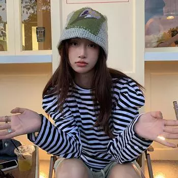 Вязаная шерстяная шапка ручной работы женская осень-зима простой цветочный узор защита ушей теплая женская шапка с эффектным лицом one size