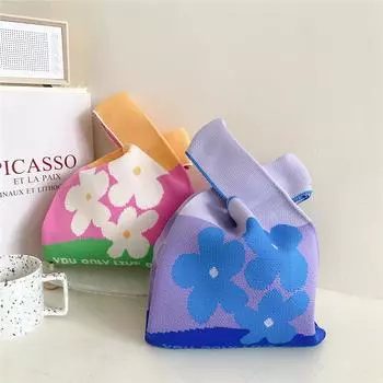 Вязаная сумка для мобильного телефона для женщин на весну и осень, симпатичная мультяшная универсальная сумка на одно плечо с диагональным поперечным ремешком, дорожный кошелек для монет, маленькая сумочка 21*33cm