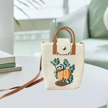 Вязаная сумка для телефона для женщин, легкая стильная сумка для путешествий, улицы, пляжа, свидания Beige Cactus