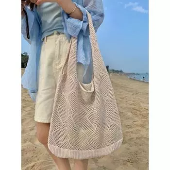 Вязаная сумка женская сумка винтажная алая вязаная сумка сумка-тоут сумка сумка через плечо абрикосовый