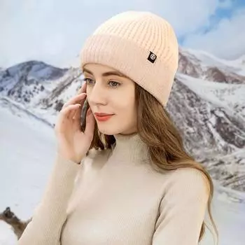 Вязаная светоотражающая шапка, ветрозащитная, высокоэластичная, купольная, в стиле хип-хоп, уличная, для ночных пробежек, предупреждающая, зимняя, сохраняющая тепло, головной убор оранжевый