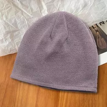 Вязаная светоотражающая шапка, ветрозащитная, высокоэластичная, купольная, в стиле хип-хоп, уличная, для ночных пробежек, предупреждающая, зимняя, сохраняющая тепло, головной убор для бегунов, велосипедистов светло-серый