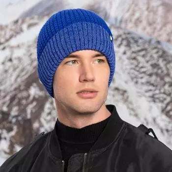 Вязаная светоотражающая шапка ветрозащитная высокоэластичная купольная хип-хоп уличный стиль ночной бег трусцой оранжевый