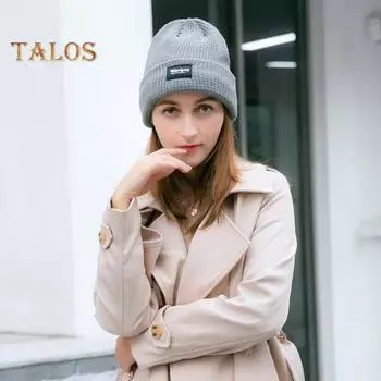 Вязаная светоотражающая шапка, ветрозащитная, высокоэластичная, купольная, в стиле хип-хоп, уличная, для ночных пробежек, предупреждающая, зимняя, сохраняющая тепло, головной убор для бегунов, велосипедистов чёрный