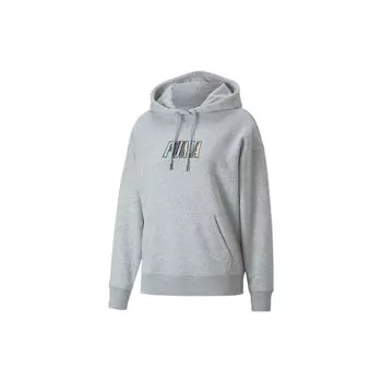 Вязаная толстовка с капюшоном и вышивкой логотипа Puma, толстовка с длинными рукавами, женские топы, серая 537611-04 L