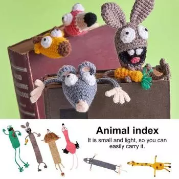 Вязаная закладка с изображением животных, износостойкая, сделай сам, ручная работа, милая персонализированная закладка для вязания крючком, Рождественский подарок Rat