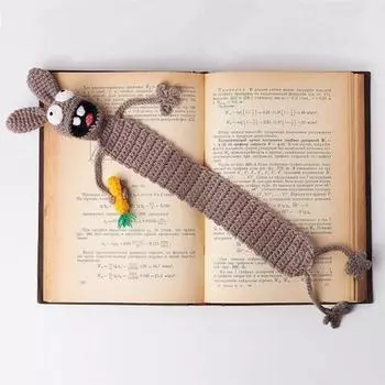 Вязаная закладка с изображением животных, износостойкая, сделай сам, ручная работа, милая персонализированная закладка для вязания крючком, Рождественский подарок Rat