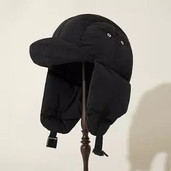 Вязаная женская шапка осень-зима милый галстук кисточка подвеска защита ушей шерстяная шапка ручная работа теплая защита ушей шапка Lei Feng One Size серый