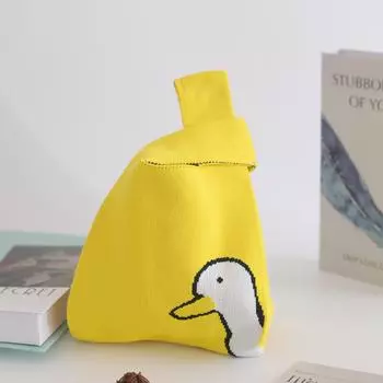 Вязаная женская сумочка и подарочный пакет с рисунком 20*36