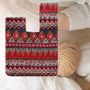 Вязание большая сумка на запястье милый вязаный крючком женский подарок портативный органайзер для пряжи красный