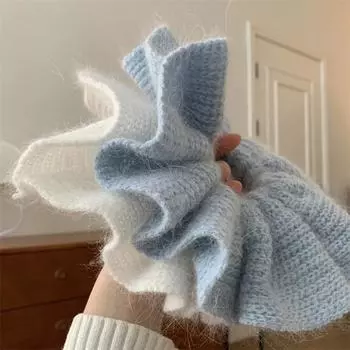 Вязание большого цветка резинка для волос для женщин сладкая повязка для волос резинка для волос резинка для волос аксессуары для волос розовый