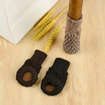 Вязание двойного утолщенного бесшумного чехла на ножку стула коричневый