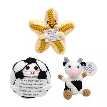 Вязание крючком из пряжи ручной работы, милые и забавные подарки, украшения для кукол с позитивной энергией(1шт) One Size