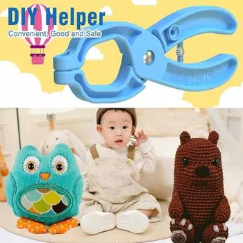 Вязание крючком куклы безопасные глазные клещи инструмент 3D печатные прикрепление амигуруми безопасные глазки крючком W2H1 Blue-1pcs