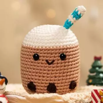 Вязание крючком мультфильм чашка материал комплект для детей и взрослых начинающих чашка ручной работы кукла украшение орнамент вязание стартовый набор DIY любителей подарок на день рождения 10cm кофейный