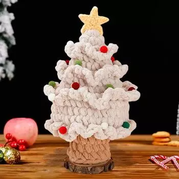 Вязание крючком новогодних украшений на елку, готовое плетение, праздничный подарок на елку для любителей рукоделия, столешница A бежевый