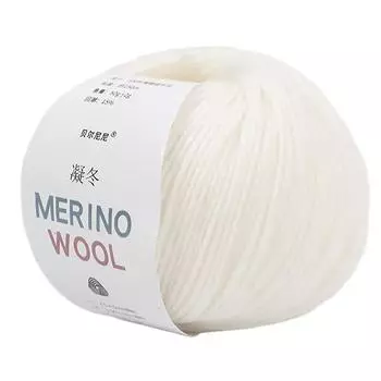 Вязание крючком ручной работы из чистой шерстяной пряжи мериносовой пряжи для вязания шарфа, пальто, детского одеяла своими руками белый