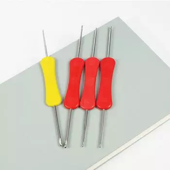 Вязание крючком спицы свитер спицы ткацкие инструменты двусторонний крючок 10 шт пластиковая ручка DIY 1.0-1.9