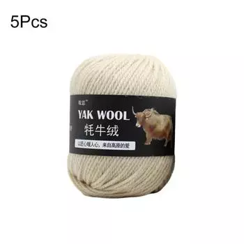 Вязание Пряжа 5Pcs Diy Мягкая Ручная Вязальная Пряжа Мяч Одеяло Шапка Свитер Шарф Крючком Вязание Материал белый