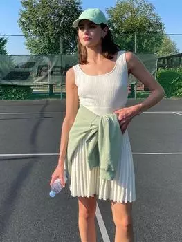 Вязаное мини-плиссированное платье, женское однотонное пуловер без рукавов, облегающее трикотажное платье, элегантное женское платье, Vestidos S розовый