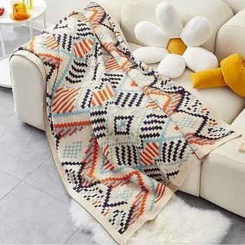 Вязаное одеяло для дивана, повседневная шаль, маленькое одеяло, детское одеяло, одеяла для автомобиля, офиса, спальни, гостиной 80*100cm