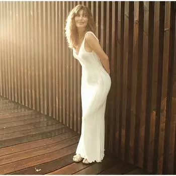 Вязаное платье макси, женское тонкое платье с открытой спиной, женский пляжный праздничный полосатый женский халат без рукавов M чёрный