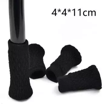 Вязаные чехлы на ножки стула с силиконовым захватом, противоскользящие, шумопоглощающие, защитные накладки для пола, мебельные накладки 4pcs