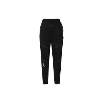 Вязаные джоггеры Jordan Dri-Fit Zion с большим карманом и принтом в стиле пэчворк, мужские брюки черного цвета DH0585-011 XL