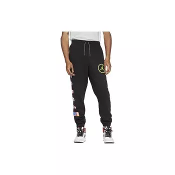 Вязаные джоггеры Jordan Sport DNA с буквенным принтом и шнурком, черные мужские брюки CV2979-010 XL