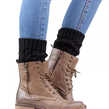 Вязаные гетры, носки, бахилы чёрный