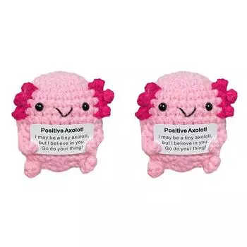 Вязаные игрушки-животные крючком. Вязаная игрушка ручной работы для подарков на день рождения. (Саламандра розовая) .