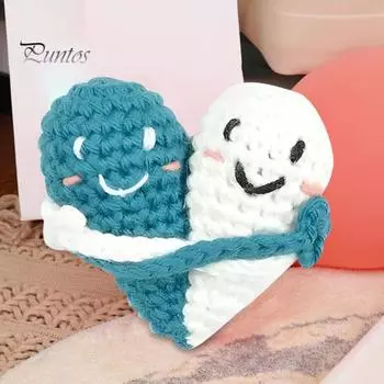 Вязаные крючком карманные сердечки, два обнимающихся сердца, вязаные крючком вручную карманные обнимающиеся сердечки, вязаная крючком игрушка, подарки для отношений на расстоянии для любимого, семьи и друга циан