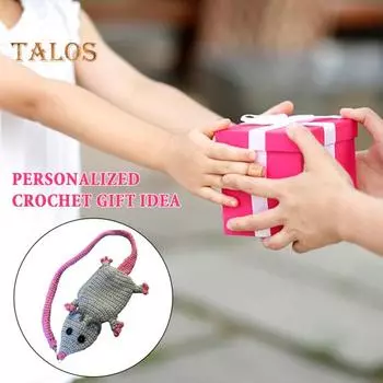 Вязаные крючком кошельки, ручной работы, кошелек для монет в форме мышки, маленький вязаный кошелек на молнии для девочек, женщин, подарок на день рождения, день святого валентина, день матери Mouse