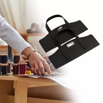 Вязаные крючком ручки для сумок, ремни из искусственной кожи с поворотным замком, вязание своими руками, аксессуары ручной работы чёрный