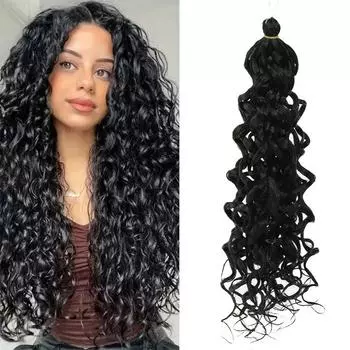 Вязаные крючком волосы, гавайские вьющиеся волосы, длинные вьющиеся волосы, женский парик, синтетический парик, термостойкий, подходит для ежедневных встреч